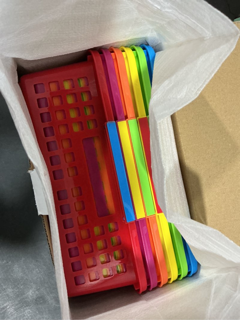Condition photo showing New/Like New for Bright Creations 6 Pack Plastic Turn In Paper Trays for Classroom, Colorful Storage Bin Basket Organizers for School Supplies, 6 Colors (10 x 13.5 In)