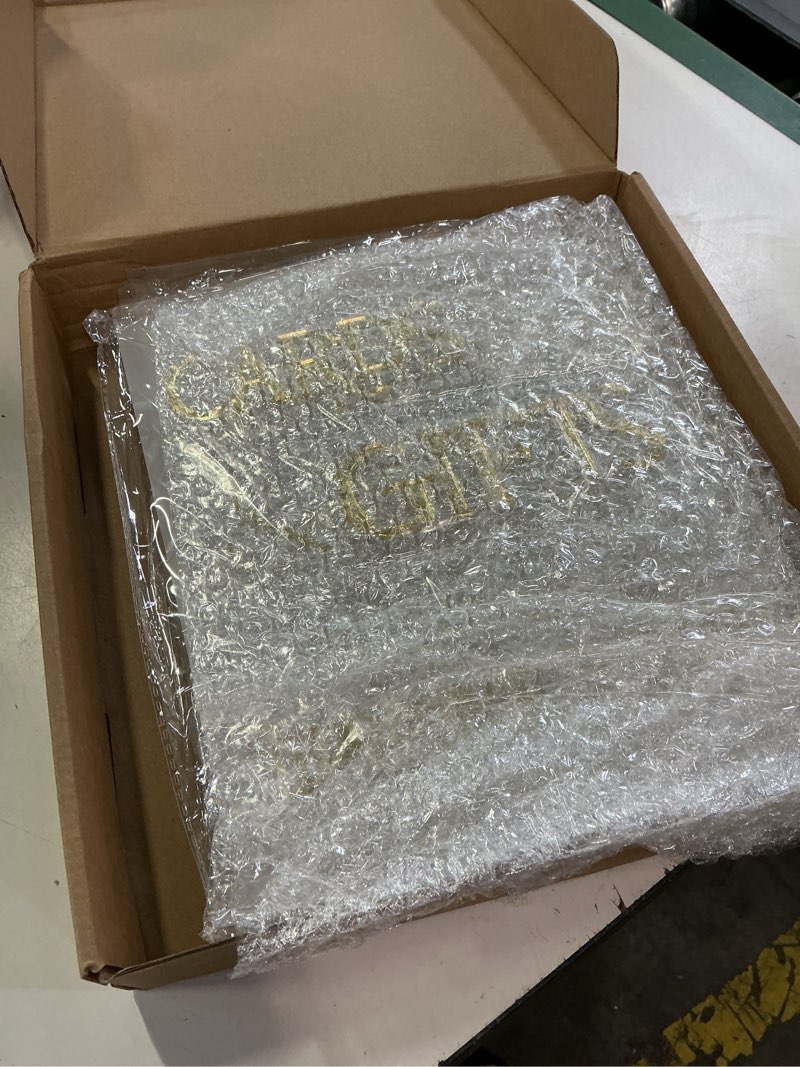 Condition photo showing Good Condition for amyhill 4 pcs wedding signs for reception and ceremony 8 x 10 inch frosted acrylic with 3d golden mirror letter wedding table sign with stand cards and gifts guestbook(square,thank you) square thank you