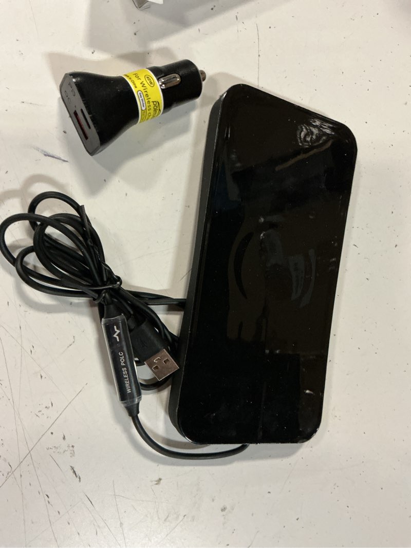 Condition photo showing Good Condition for polmxs wireless charger car charging pad 15w fast wireless phone charger cell phone flat charging mat compatible with iphone 11/12/12/14/15 galaxy s21/s22/s23/24 note10(c3y)