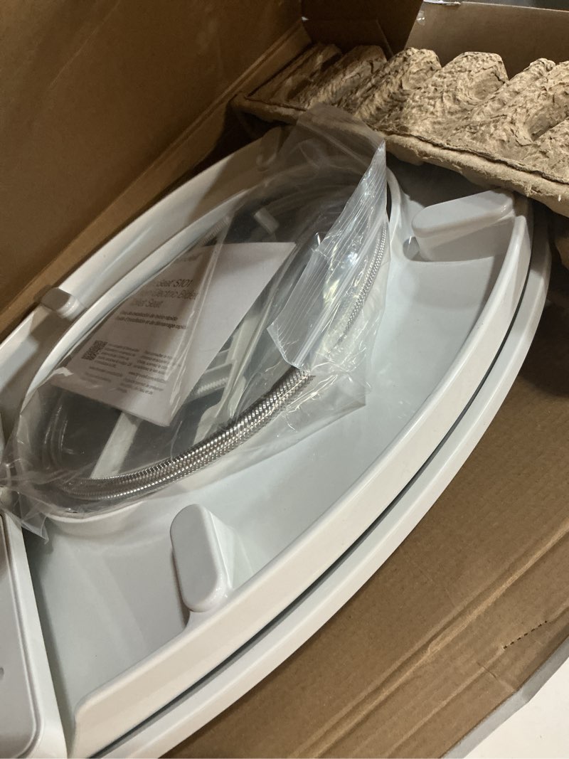 Condition photo showing Good Condition for brondell bidet toilet seat non-electric swash seat, fits round toilets, white – dual nozzle system, ambient water temperature – bidet with easy installation s101 round