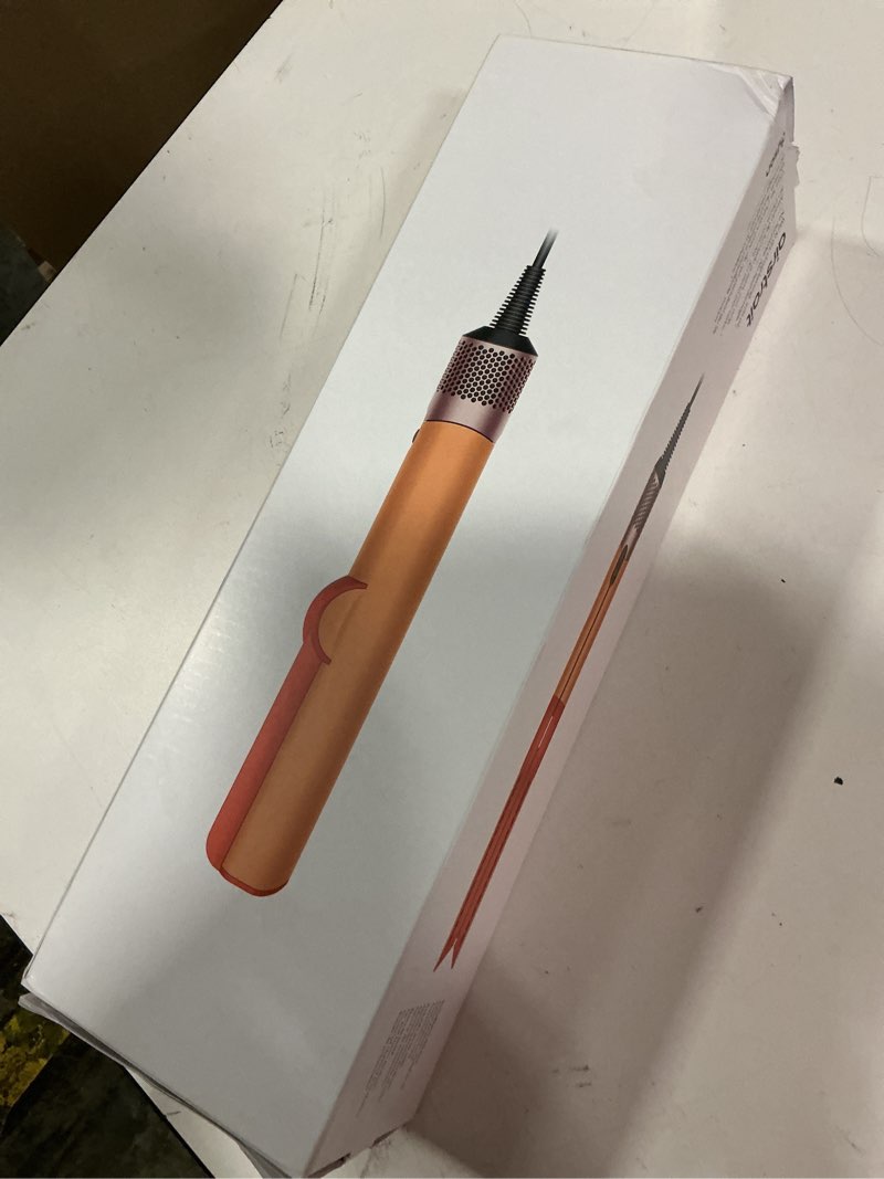 Condition photo showing New/Like New for dyson airstrait™ straightener, wet to dry hair straightener, no heat damage, no hot plates, all hair types ceramic apricot/topaz