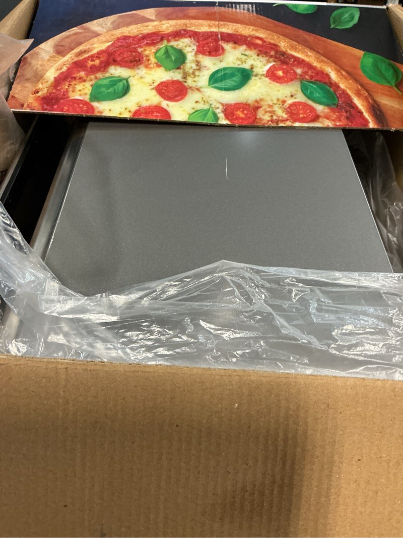 Condition photo showing As Is for black + decker crisp  n bake pro 6-slice air fryer toaster oven with basket  pan  rack & tray  stainless steel