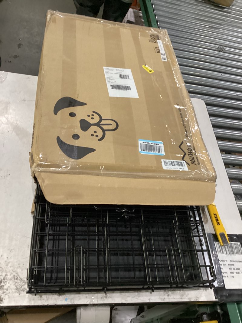 Condition photo showing New/Like New for midwest homes for pets 30-inch icrate for medium breeds, 21-40 lbs, double door folding dog crate with divider panel, leak-proof tray & secure latches, portable, durable & easy to assemble 30.7"l x 19.3"w x 21.5"h double door