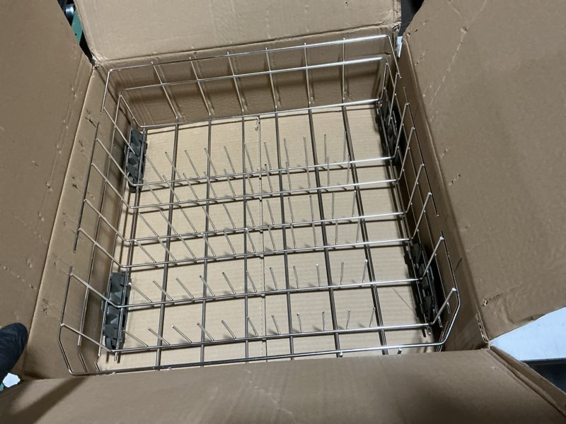 Condition photo showing Good Condition for Stainless Steel W10728159 Dishwasher Lower Rack Replacement for KitchenAid Maytag Dishwasher Parts with Wheels W10525646 KDFE104DSS2 Lower Dishrack 22" x 20.7" Whirlpool Dishwasher Bottom Rack Drawer 22.3" x 20.8" x 7" W10728159