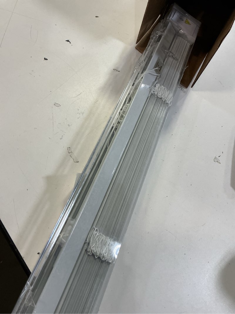 Condition photo showing As Is for YIIBAII Mini Blinds Suitable for 22.5" W x 64" H Windows 1" Aluminum Horizontal Venetian Blinds Darkening with Rope and Pole can Mounted Inside or Outside