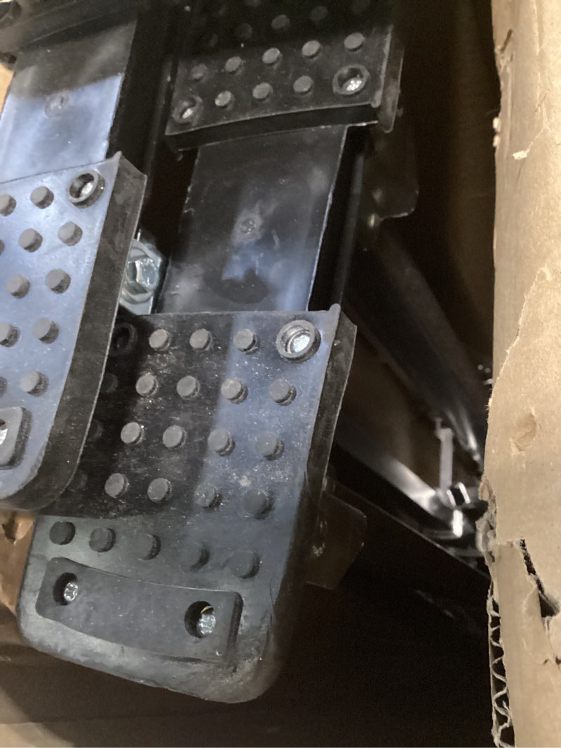 Condition photo showing Good Condition for 48-64 inch aluminum alloy drywall stilts with sliver/black for working at high places (black,48-64 inch) 48-64 inch black