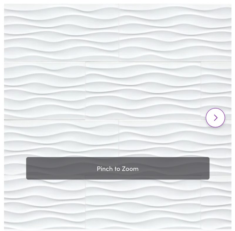 Dymo Wavy 12" x 24" Glossy Ceramic Wall Tile