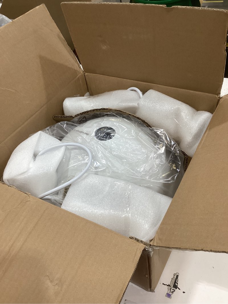 Condition photo showing Good Condition for 12 inch sandy white farmhouse pendant lights for kitchen island industrial adjustable height vintage dome hanging light fixtures for barn,dining room 2 packs white m 2-packs