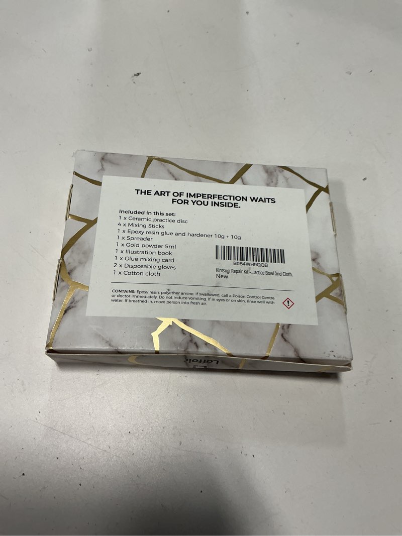 Condition photo showing Good Condition for Laffair Kintsugi Repair Kit – Repair Ceramic Bowls with Kintsugi Kit Gold Powder Resin Glue, Bring Japanese Art to Your Home – Comes with a Practice Bowl and Cloth