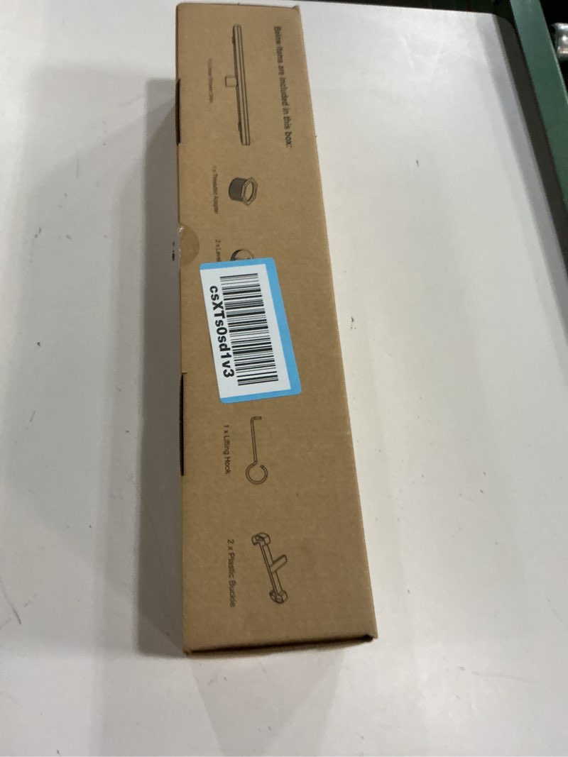 Condition photo showing New/Like New for 18-inch linear shower drain with tile insert grate, sus 304 stainless steel linear drain, brushed gold long rectangle shower floor drain with leveling feet, hair strainer, fits bathroom brushed gold 18 inch