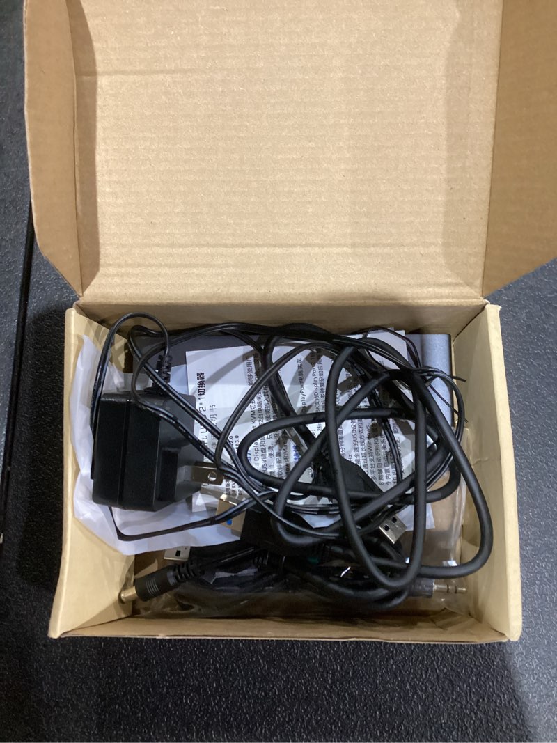 Condition photo showing As Is for 8K Displayport 2.1 KVM Switch 2 in 1 Out DP1.4 with 4 USB 3.0 Ports Support 8K@60Hz 4K@240Hz, 2 Computers Share 1 Monitor Keyboard Mouse U-Disk Printer