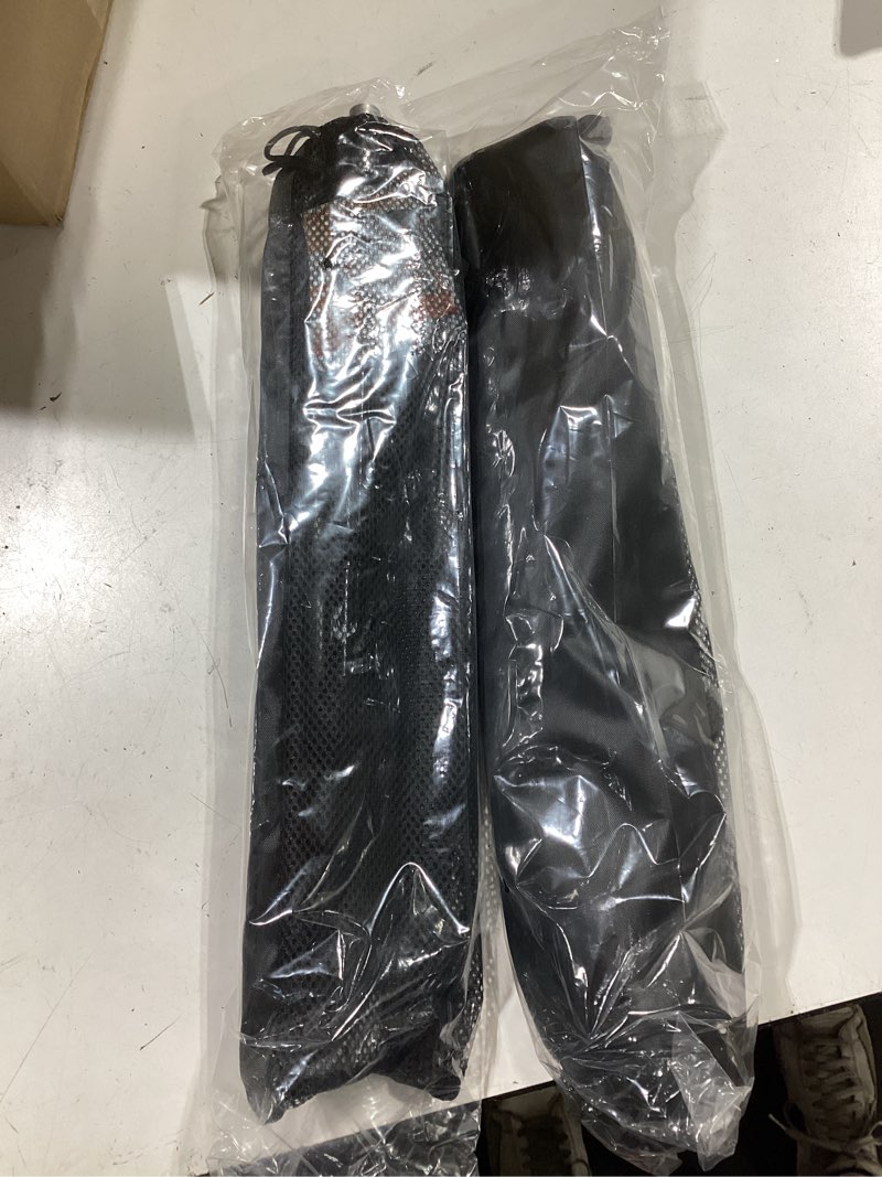 Condition photo showing New/Like New for collapsible trekking poles for hiking - lightweight foldable hiking poles, 2 pack adjustable aluminum walking sticks with for men, women, kids, seniors, walking poles for backpacking, camping, travel black