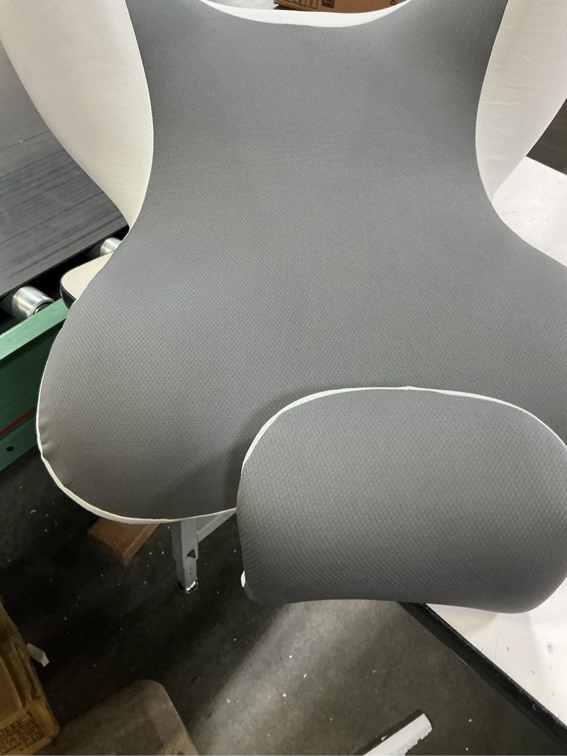 Condition photo showing Good Condition for reading pillow for sitting in bed, 22”h bed rest pillows with arms, back pillows for sitting up, ergonomic lumbar support cushion for reclining, gaming, work, resting, watching tv, (grey&darkgrey)