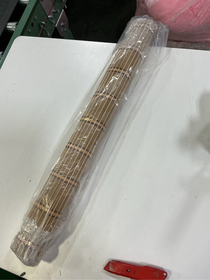 Condition photo showing New/Like New for LazBlinds Cordless Bamboo Blinds, Roll Up Shades for Windows, Light Filtering Hanging Window Blinds, Bamboo Shades for Patio Indoor/Outdoor Porch, 23'' W x 48'' H, Natural Natural 23'' W x 48'' H