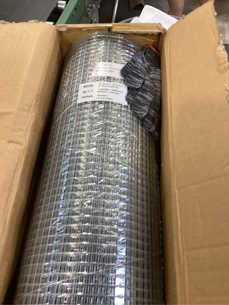 Condition photo showing New/Like New for 1/2inch galvanized hardware cloth 24" x 100' 19 gauge hot-dip galvanized after welding chicken wire raised garden bed plant supports poultry netting chicken wire fence wire mesh roll 1/2in 24in x 100ft 19gauge
