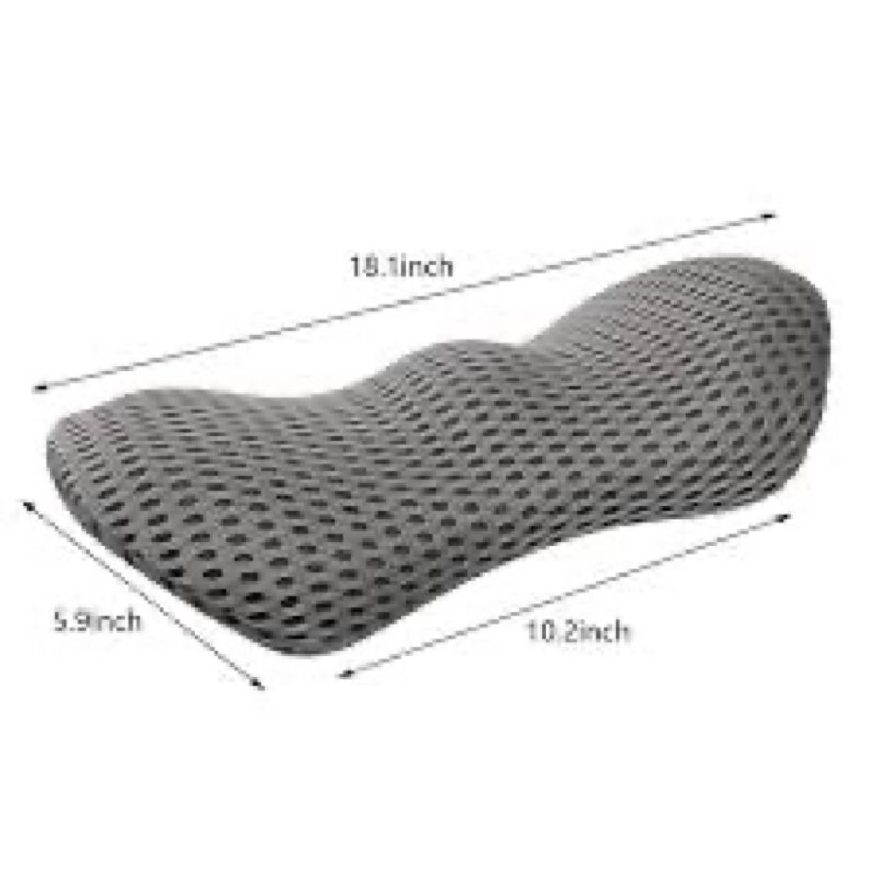 GREUS Car Seat Lumbar Pillow Headrest Breathable Mesh Neck Lumbar Support Pillow Cushions for Car Seat Driving Office Chair