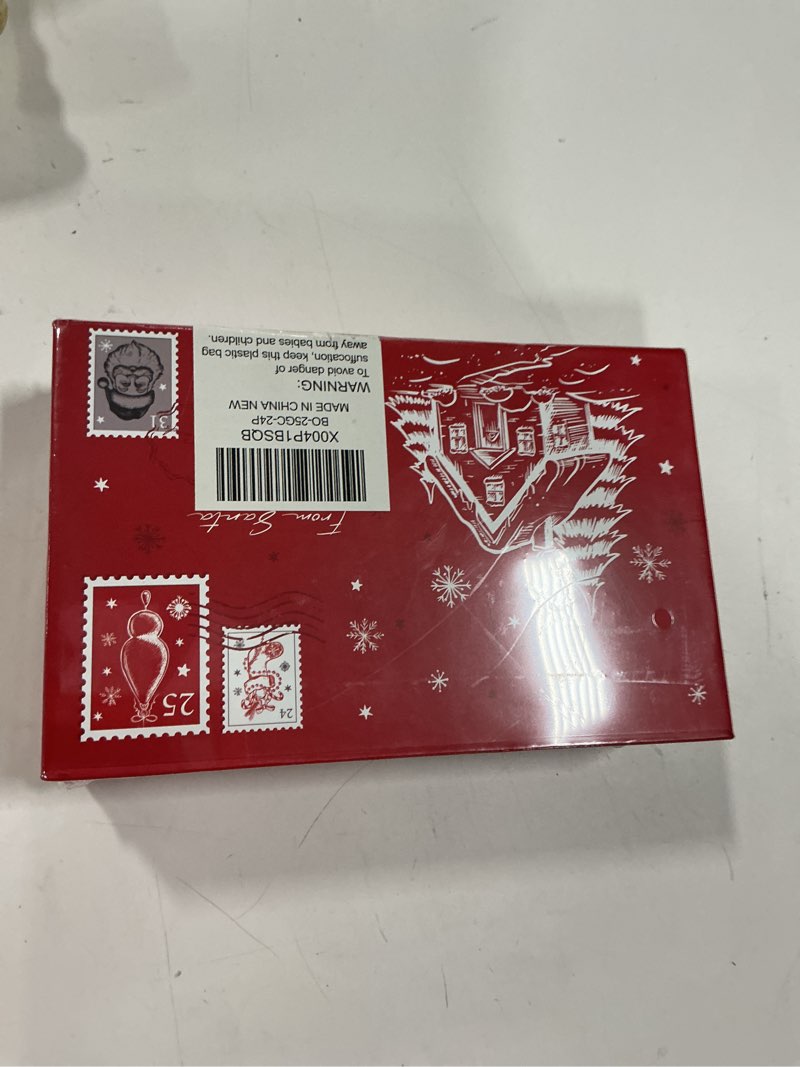 Condition photo showing New/Like New for biobrown boxed christmas cards with envelopes and card organizer (pack of 24)—boxed holiday gift card and envelopes christmas gift cards assortment box with storage case and wax-style stickers christmas box