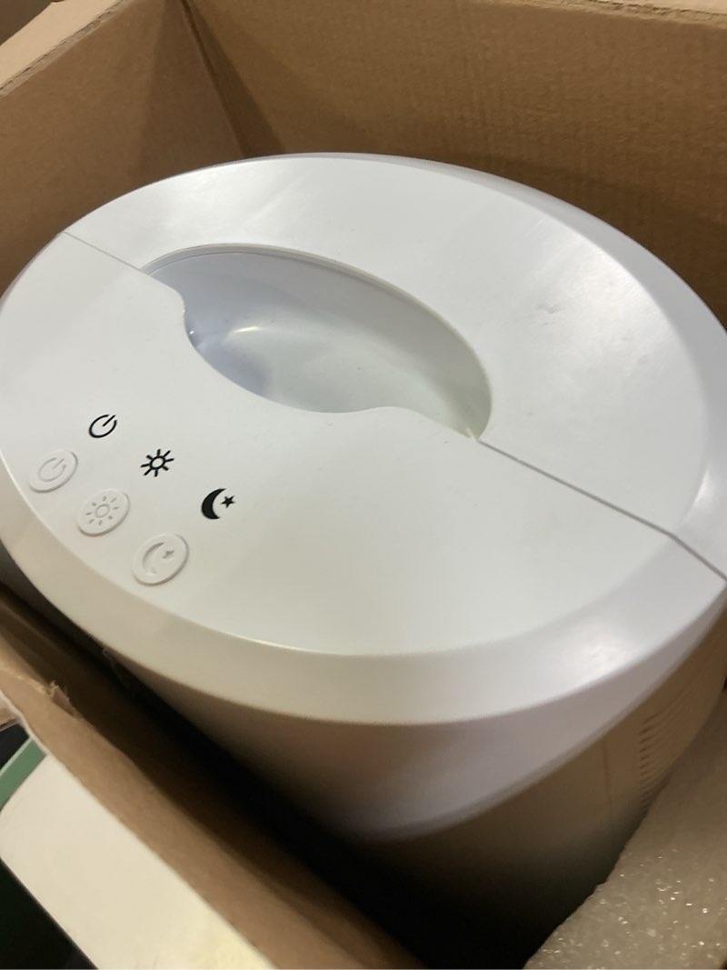 Condition photo showing As Is for small dehumidifier for bedroom up to 1000 sq.ft, 68 oz water tank dehumidifier for home with auto shut-off, mini dehumidifier with 7 color led lights for bathroom, basement, closet, garage, rv