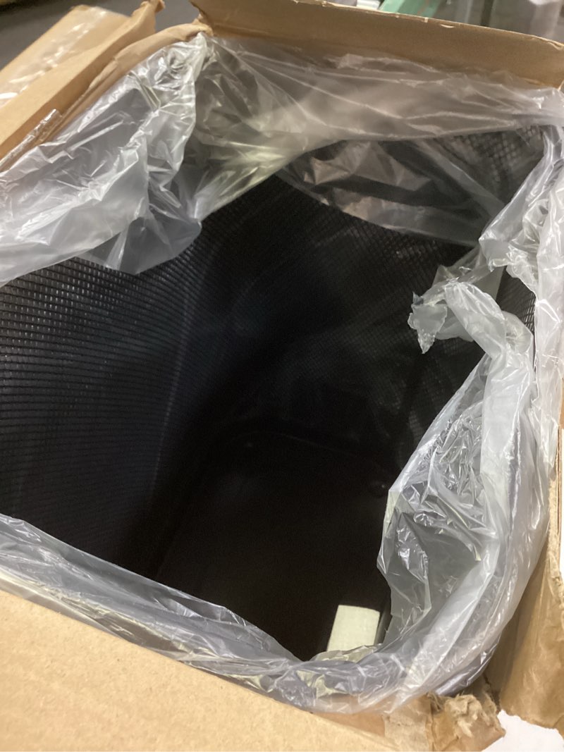 Condition photo showing New/Like New for nuanchu 6 pcs mesh square trash cans 4 gallons wire wastebasket for home black metal office garbage cans rectangular trash bin for kitchen bathroom bedroom, 11.7 x 8.5 x 11.8 inch (black) black 6