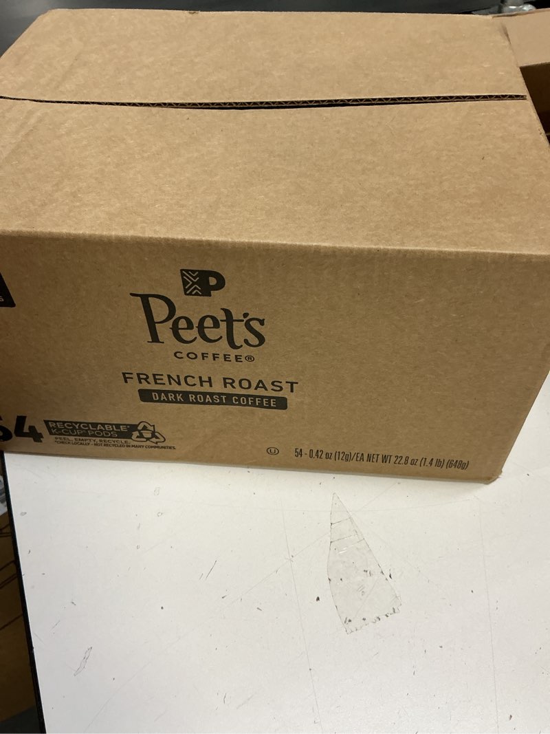 Condition photo showing New/Like New for (Best by:12/05/2025)Peet's Coffee, Dark Roast K-Cup Pods for Keurig Brewers - French Roast 54 Count (1 Box of 54) Packaging May Vary (B06VWK65H8)