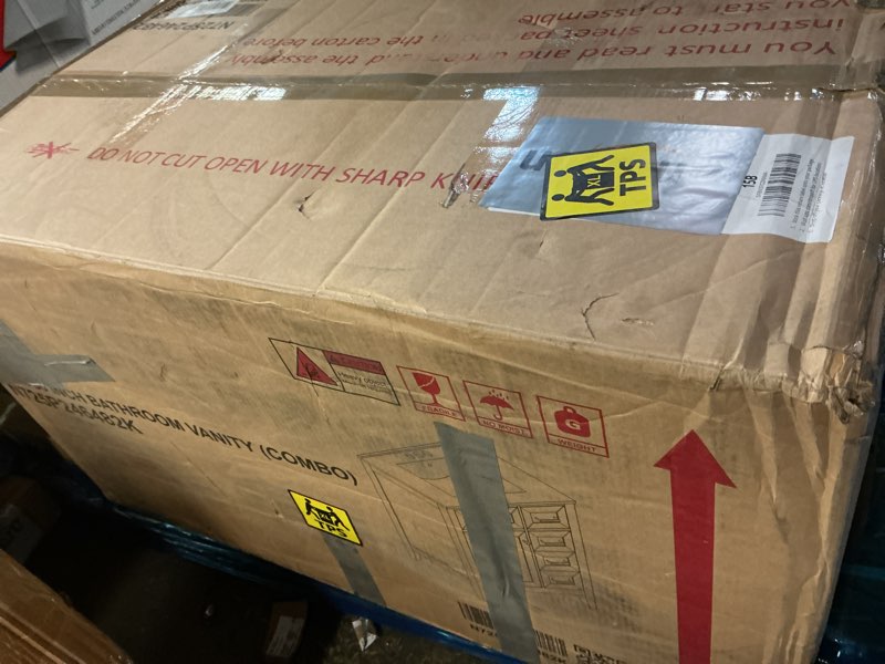 Condition photo showing Good Condition for Favfurish 30" Bathroom Vanity with Ceramic Sink,Undermount Single Basin Bath Vanity Set w/Soft-Close Door and 3 Drawers,Modern Freestanding Storage Cabinet,Solid Wood Frame,White White 30"