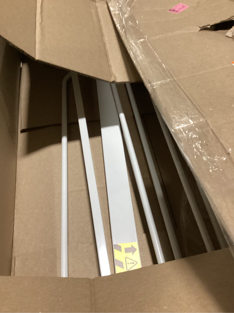 Condition photo showing As Is for regalo safety 29-56" extra wide baby gate for doorways & bottom of stairs, pressure mounted baby gate with door for babies, toddlers & pets, tested & safe for 30 years, american designed and owned white 29-56"w x 30"h