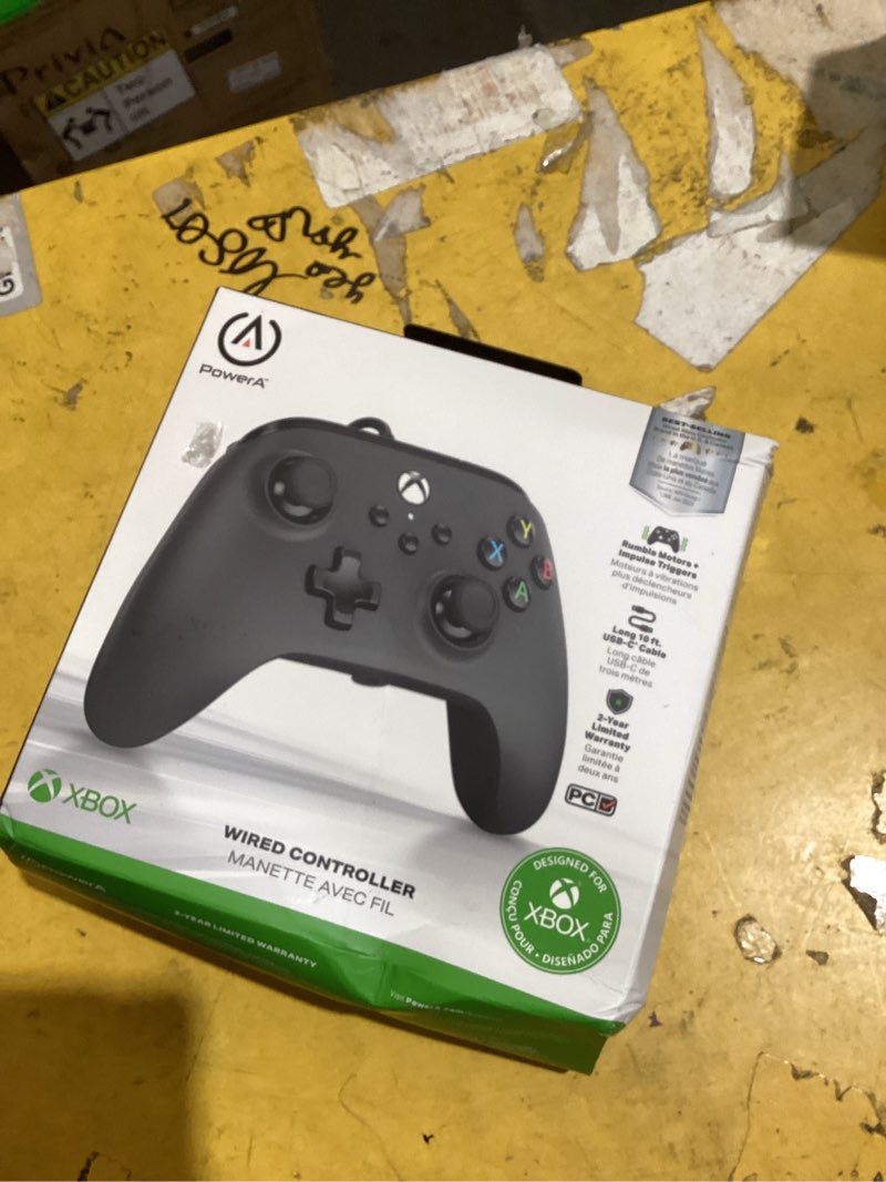 Condition photo showing As Is for powera nano enhanced wired controller for xbox series x|s - black, portable, compact, gamepad, wired video game controller, gaming controller, works with xbox one and windows 10/11, officially licensed for xbox, compact, smaller, portable