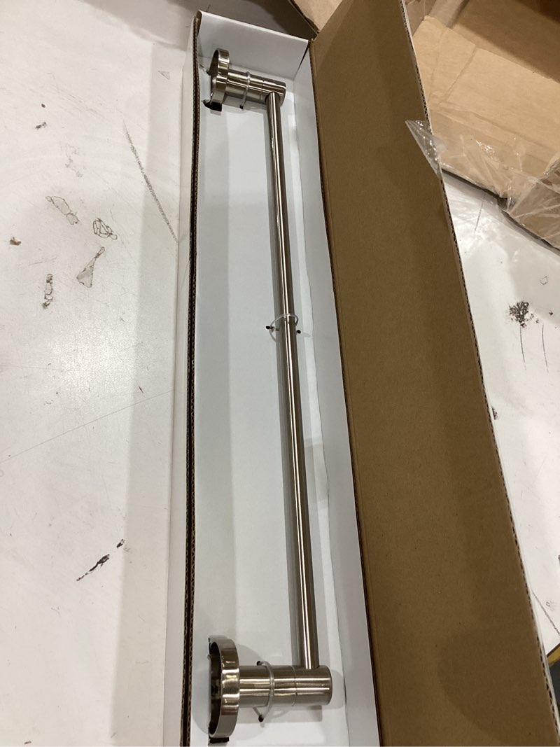 Condition photo showing Good Condition for highcraft 18 inch towel bar, brushed nickel finish, wall-mounted bathroom towel holder, modern cylindrical design