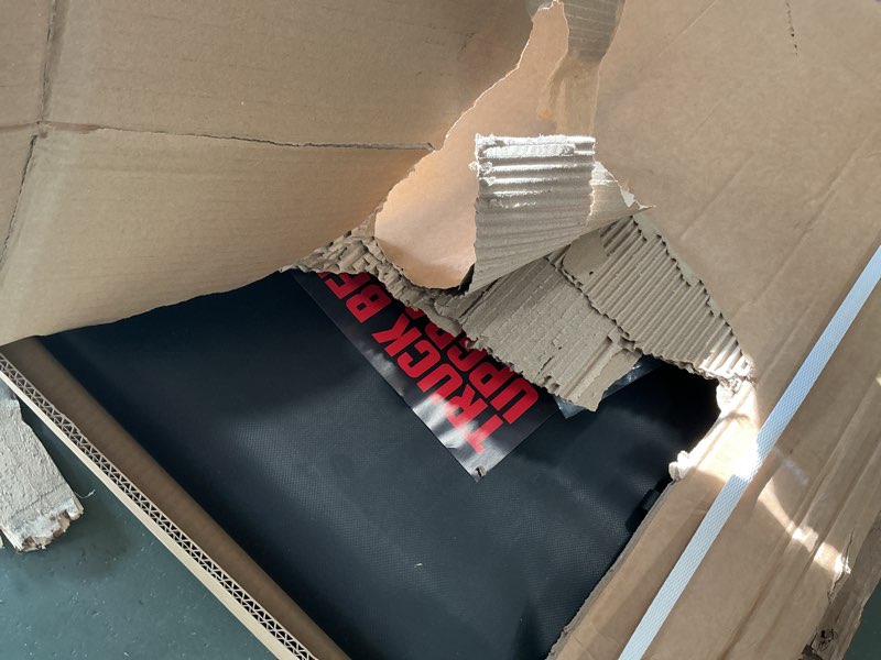 Condition photo showing Good Condition for Rough Country Soft Tri-Fold Tonneau Cover for Chevy Silverado & GMC Sierra 1500/2500HD/3500HD (2007-2013) - Flush-Mount Vinyl Truck Bed Cover, Fits 6'7 Bed