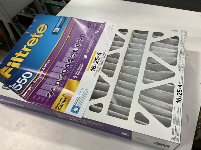 Condition photo showing As Is for Filtrete High Performance Air Filter, 1550 MPR, 20 in x 25 in x 5 in