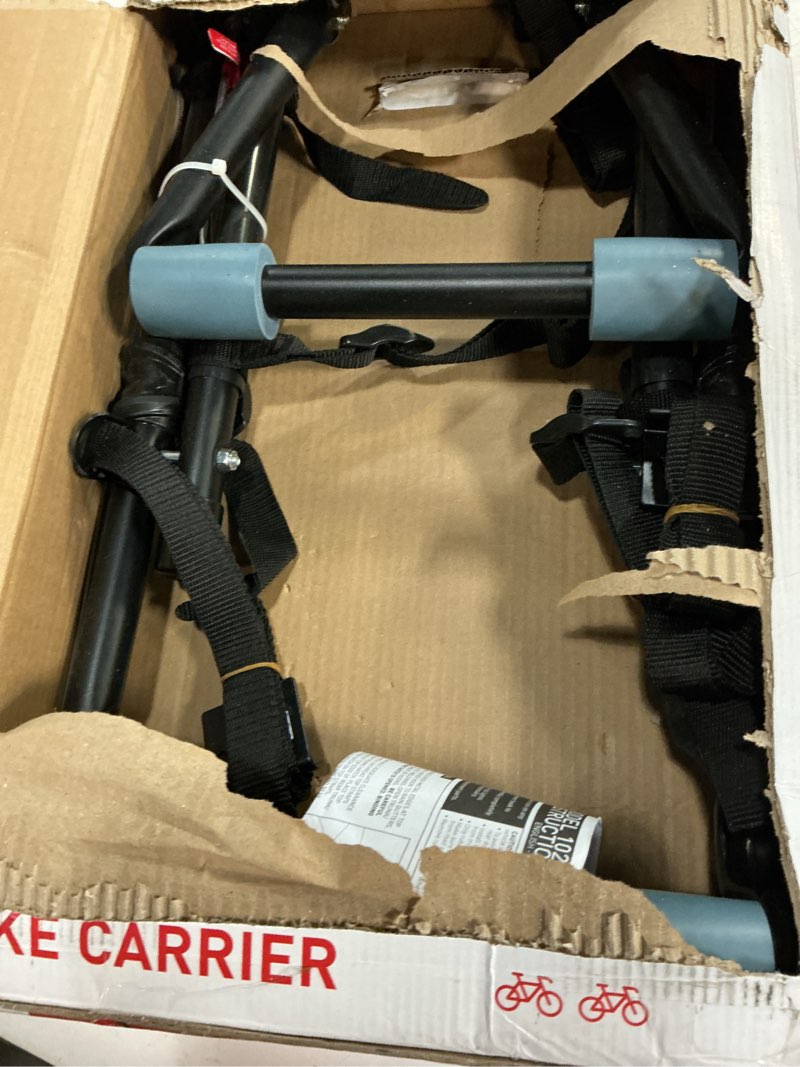 Condition photo showing Good Condition for allen sports deluxe 2-bike trunk mount rack, model 102dn-r, black 2-bike bike rack red/ black