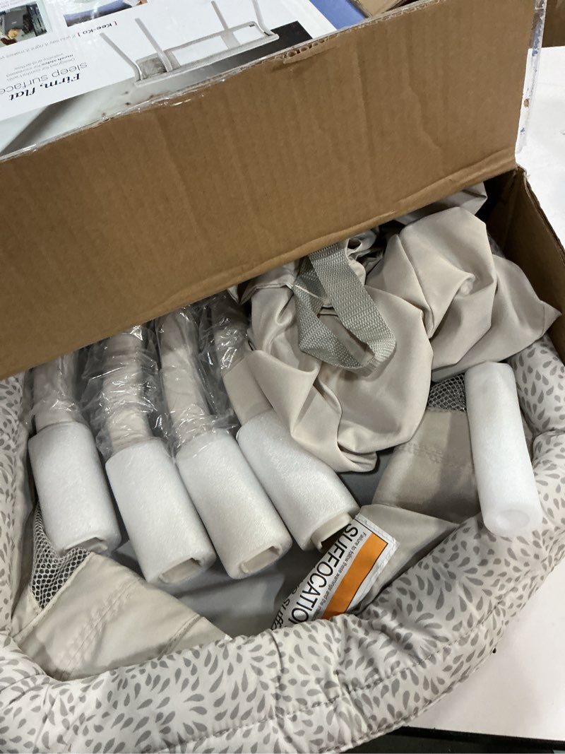 Condition photo showing Good Condition for Chicco LullaGo Anywhere Portable Bassinet, Lightweight, Space-Saving with Waterproof Mattress and Fitted Sheet, Travel-Friendly, Includes Carry Bag, Lyric/Beige LullaGo Anywhere Lyric