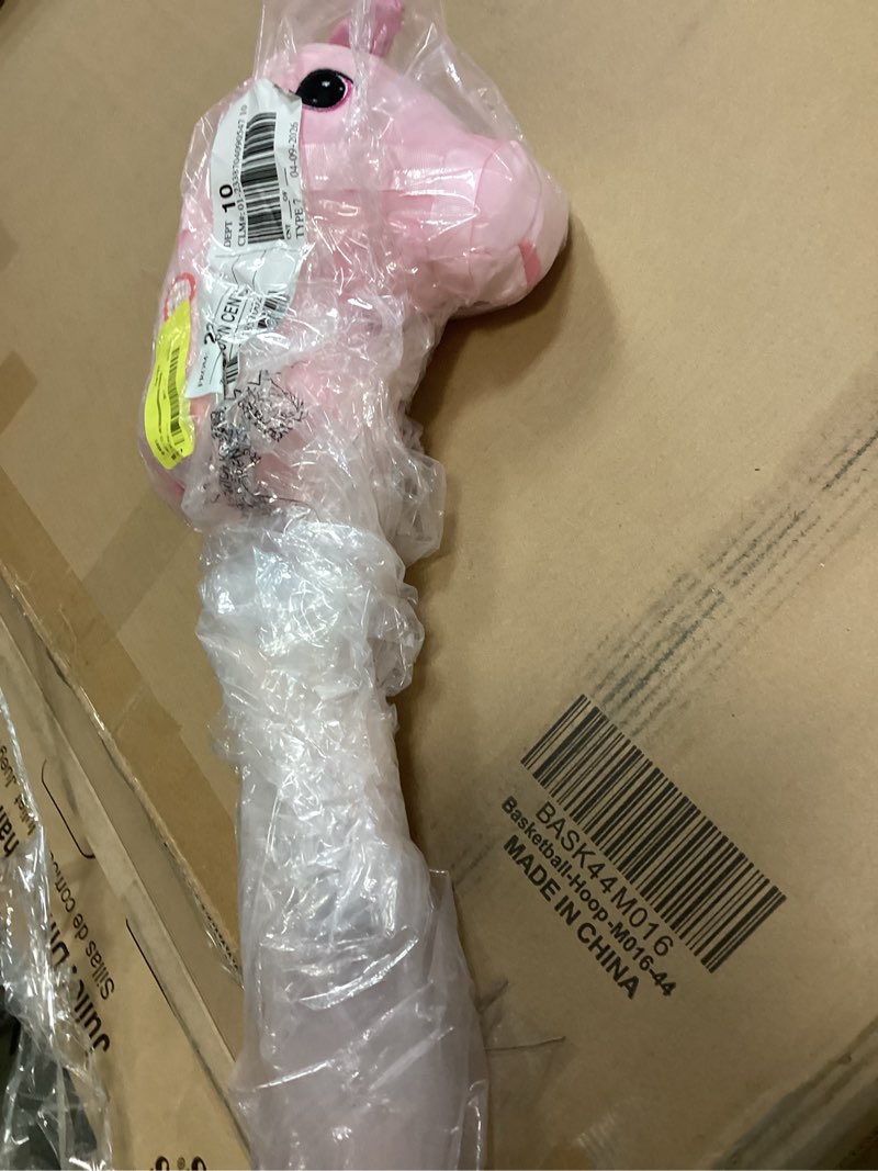 Condition photo showing As Is for 29" stick horse giddy-up and go pony w/ real sound pretend play toy kids - pink