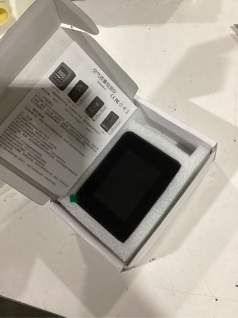 Condition photo showing Good Condition for Prefessionall Indoor Air Quality Monitor, 5 in 1 Portable Smartair Quality Tester for CO2 | TVOC | HCHO | Temp | Hum for Home Cars Plants and Pets So On (Black)