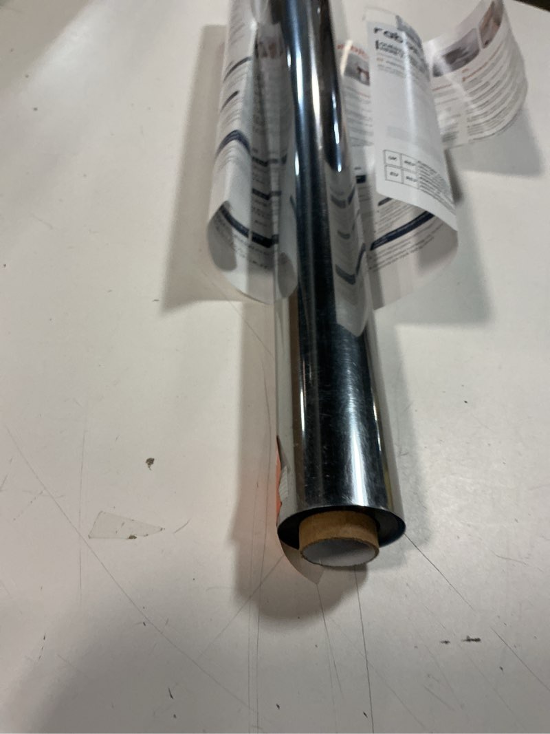 Condition photo showing Good Condition for HIDBEA One Way Window Film, Daytime Privacy Sun Blocking Reflective Window Film No Glue Static Cling Heat Control Window Tinting Film for Home and Office, Black Silver, 17.5 x 78.7 Inch Silver Black 17.5 x 78.7 Inch