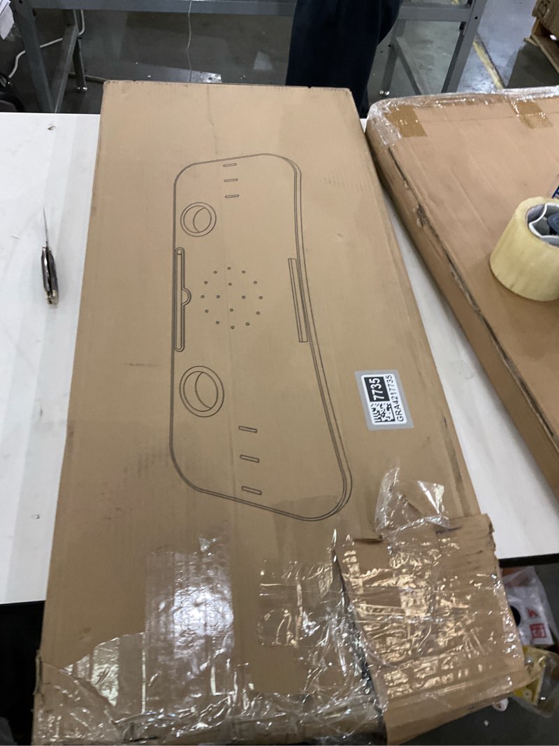 Condition photo showing As Is for Treadmill Desk Attachment, 36 Inches Tread Tray Workstation Handlebars Platform with Laptop Holder, Cup Tablet Holder, Ergonomic Stand with Cooling Holes(Black)