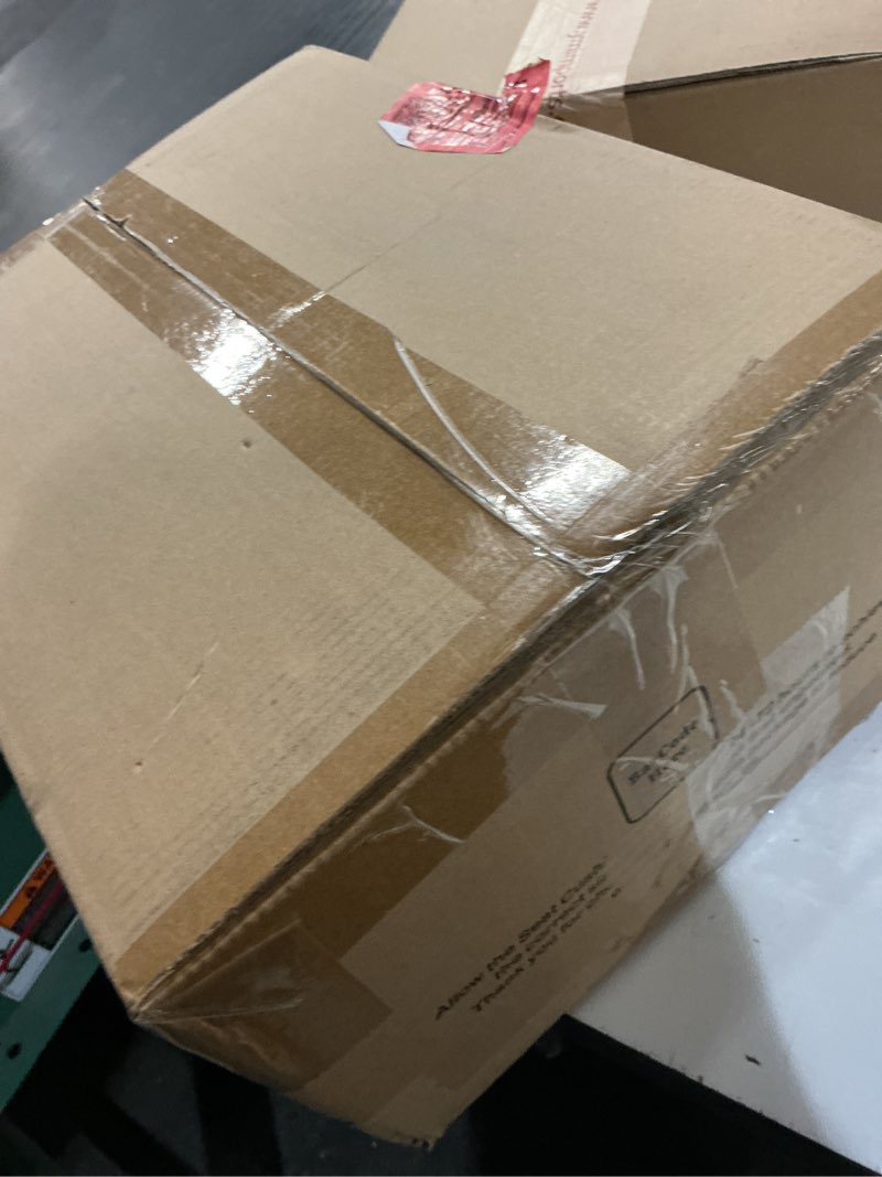 Condition photo showing New/Like New for patio chair cushions 19 x 19 x 4 inch waterproof outdoor seat cushions for patio furniture, outdoor sofa couch pads with ties & handle, set of 2, cream 19*19*4 in cream 2