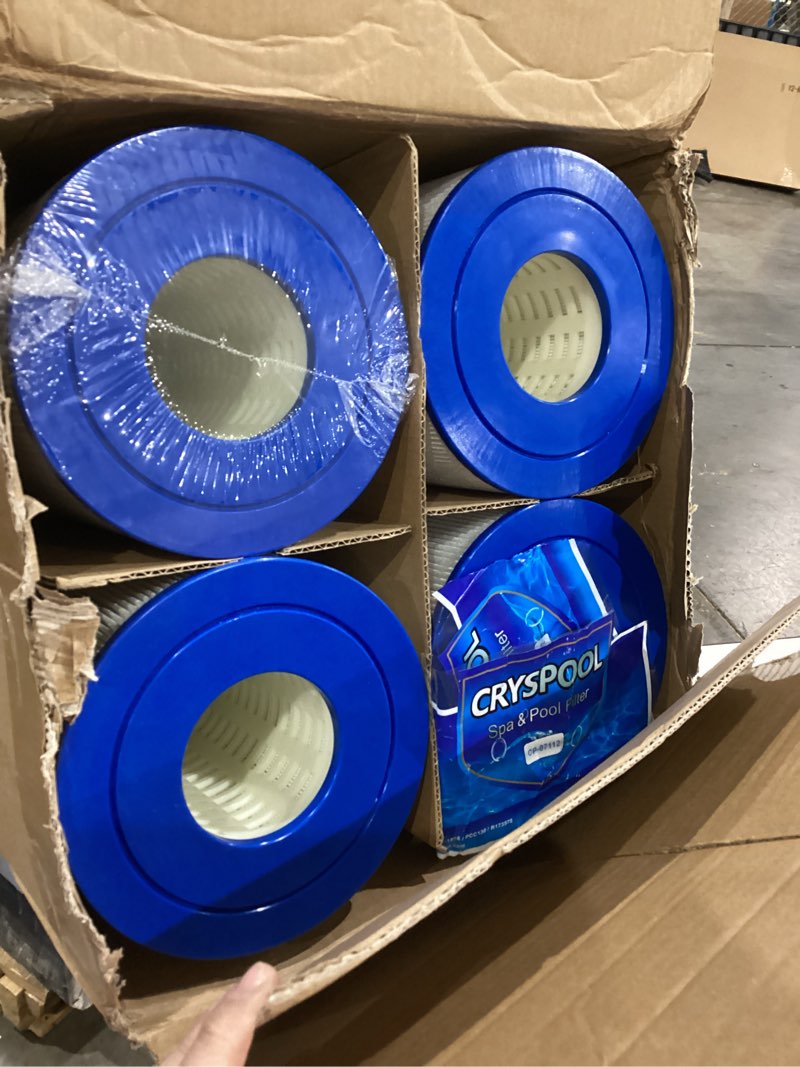 Condition photo showing Good Condition for cryspool® 07112 filter compatible with clean and clear plus 520, ccp520, pcc130, r173578, 178585, 817-0143, c-7472, fc-1978, 4×125 sq. ft pool filter cartridge, 4 pack