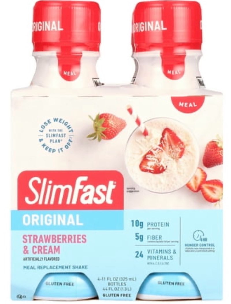 (Case Pack Of 12 Bottles))ORIGINAL MEAL REPLACEMENT SHAKE STRAWBERRY & CREAM ((Best By02/14/2026))