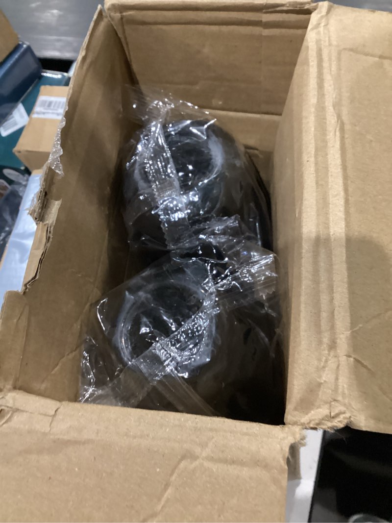 Condition photo showing As Is for 100 Pcs Disposable Stemless Glasses 12oz Crystal Plastic Wine Glasses Clear Classic Pet Cup for Meeting Weddings Birthdays Cocktail Christmas Party Supplies (Black) Black 100