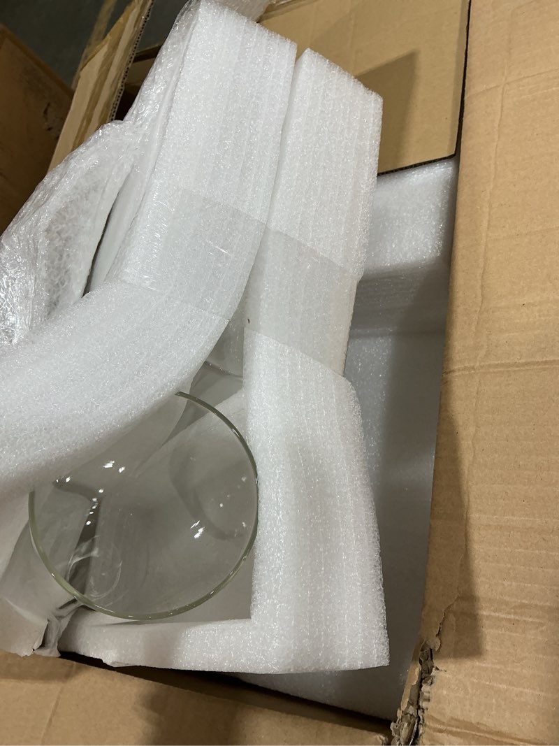 Condition photo showing New/Like New for 6 pcs cylinder vases set for centerpieces 3.4''diameter 6/8/ 10 inch tall clear glass vase hurricane floating candle holder for wedding table decoration