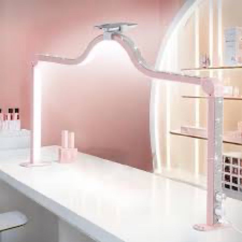 Afatnao Upgraded Nail Tech Lamp for Desk, 34 in Foldable Large Nail Light with Phone Holder, 3 Modes