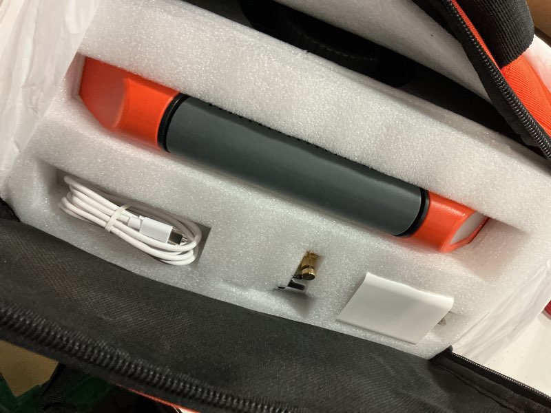 Condition photo showing Good Condition for ETENWOLF VORTEX S6 Tire Inflator Portable Air Compressor for Heavy-duty Vehicle, Cordless Air Pump for Car & Inflatables with 19200 mAh Battery, 100% Duty Cycle & Dual Cylinder Bike Pump, Vivid Orange Vivid Orange 19200 mAh