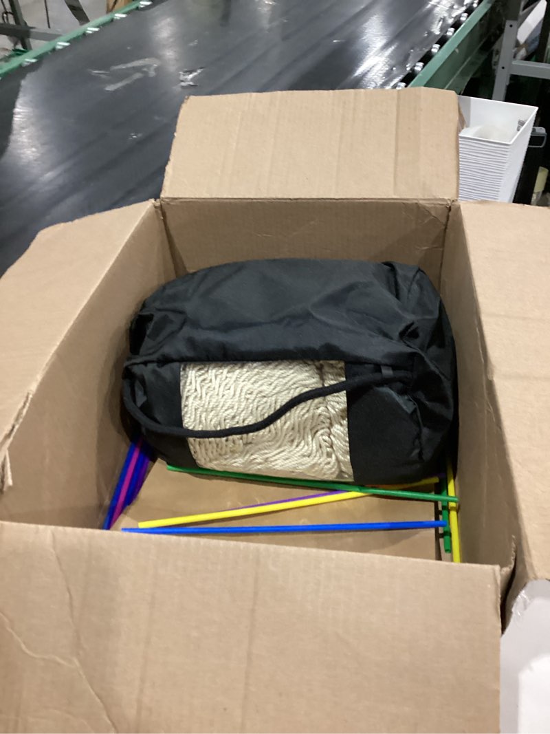 LazyDaze Hammocks Handwoven Outdoor Double Rope Mayan Hammock Bed, Tree Hammocks with Stand for Outs