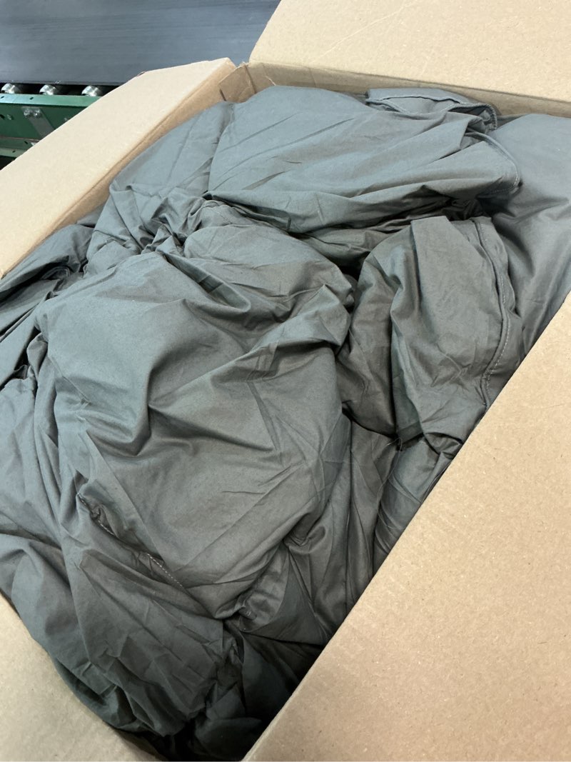 Condition photo showing As Is for puredown® Feather Comforter Twin Size, Pinch Pleat White Duvet Insert with Corner Ties, All Season Breathable Ultra-Soft Hotel Collection Comforter (White, 68"x88") Pinch Pleat White Twin