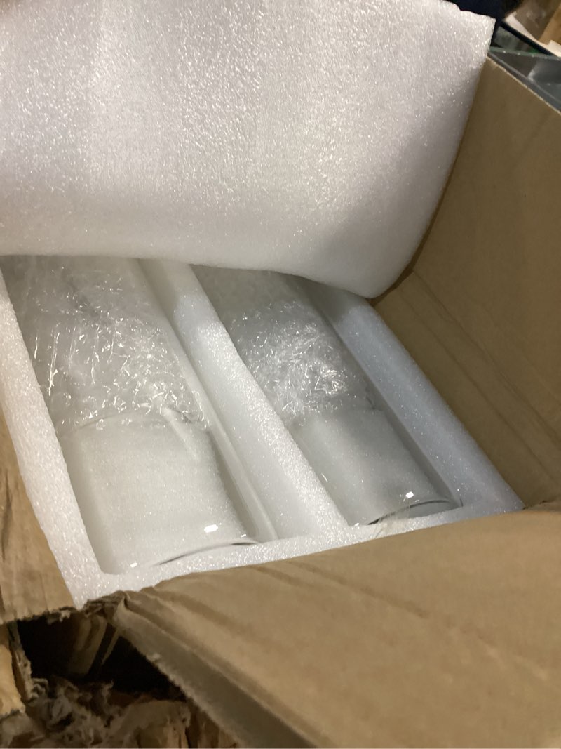 Condition photo showing Good Condition for 48 Pack Thick Glass Cylinder Vases 4,6,9,12 Inch Tall Clear Flower Vase Hurricane Floating Candle Holder for Table Centerpiece Wedding Home Decor 48 Pack(4,6,9,12 Inch)