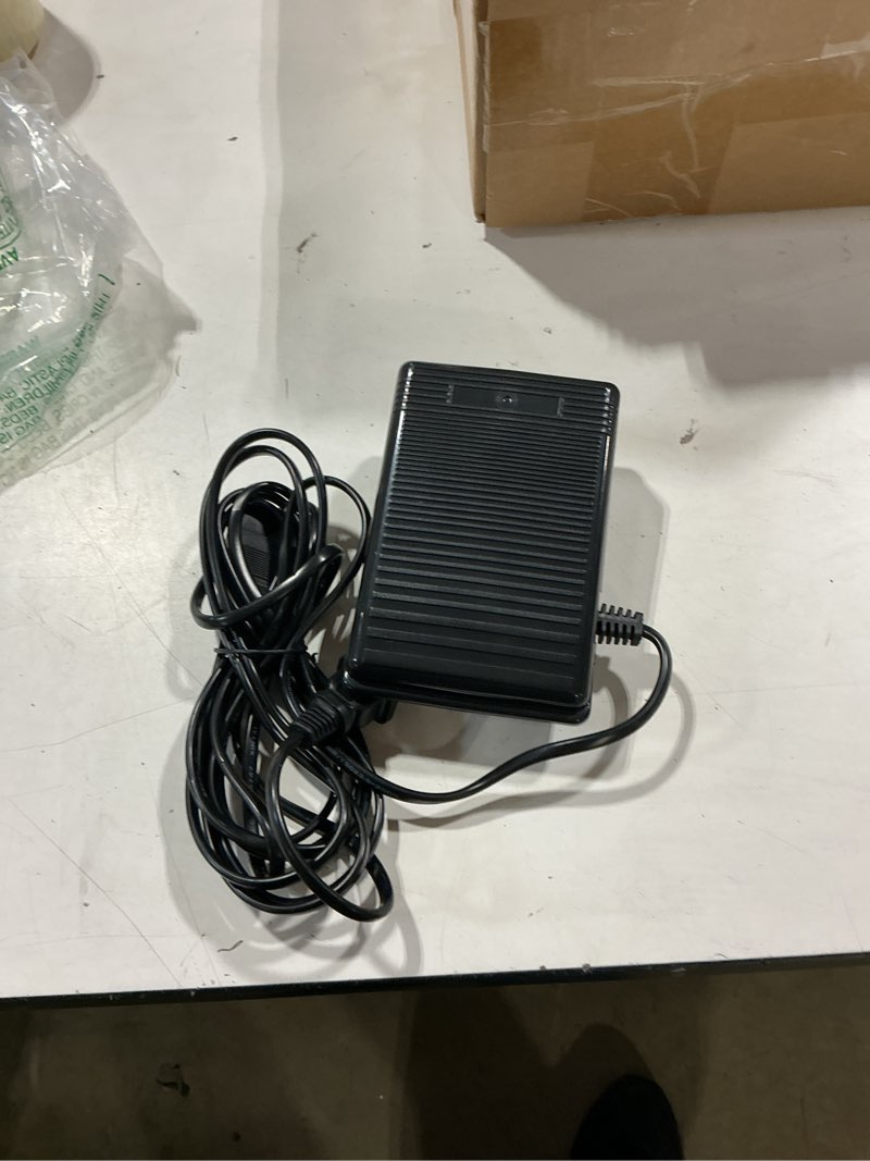 Condition photo showing Good Condition for foot pedal power cord replacement for janome sewing machine compatible with janome 033770217 hd1000 128 2212 7318 7933 3434d kenmore 385.12318990 385.12908 384 385 1802400 three round plug