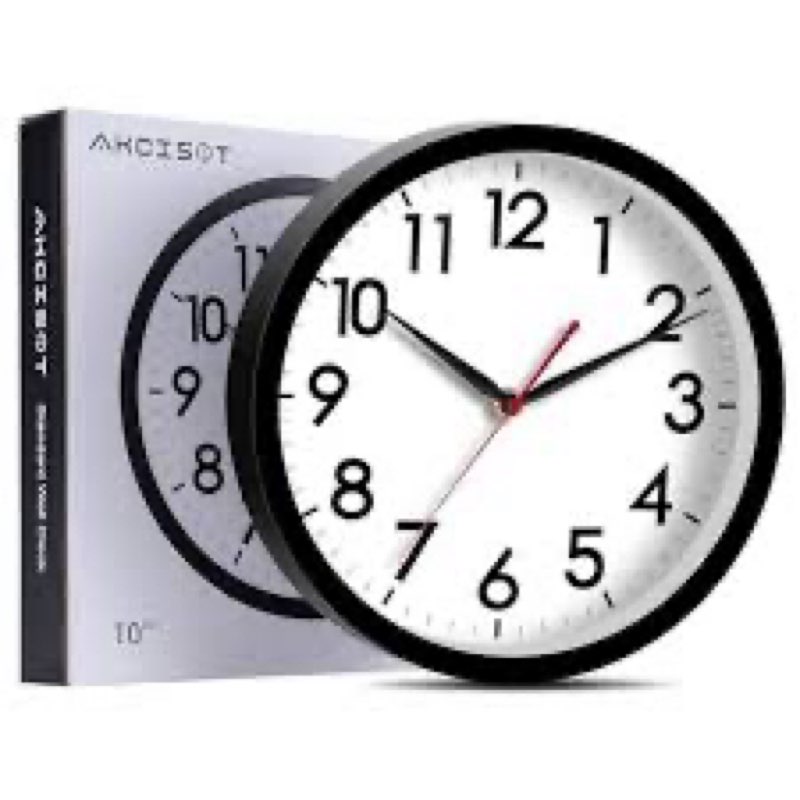 AKCISOT Wall Clock 10 Inch Silent Non-Ticking Modern Assorted Colors , Sizes