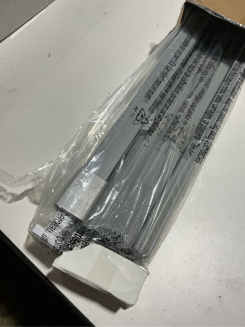 Condition photo showing Good Condition for 100% Privacy Cordless Mini Blinds for Indoor Windows 1" Vinyl L-Shaped Blades Horizontal Blackout Shades, Pull Down Small Window Blinds for Home Kitchen, for Window 48" W × 48" H Grey Grey 48" W × 48" H