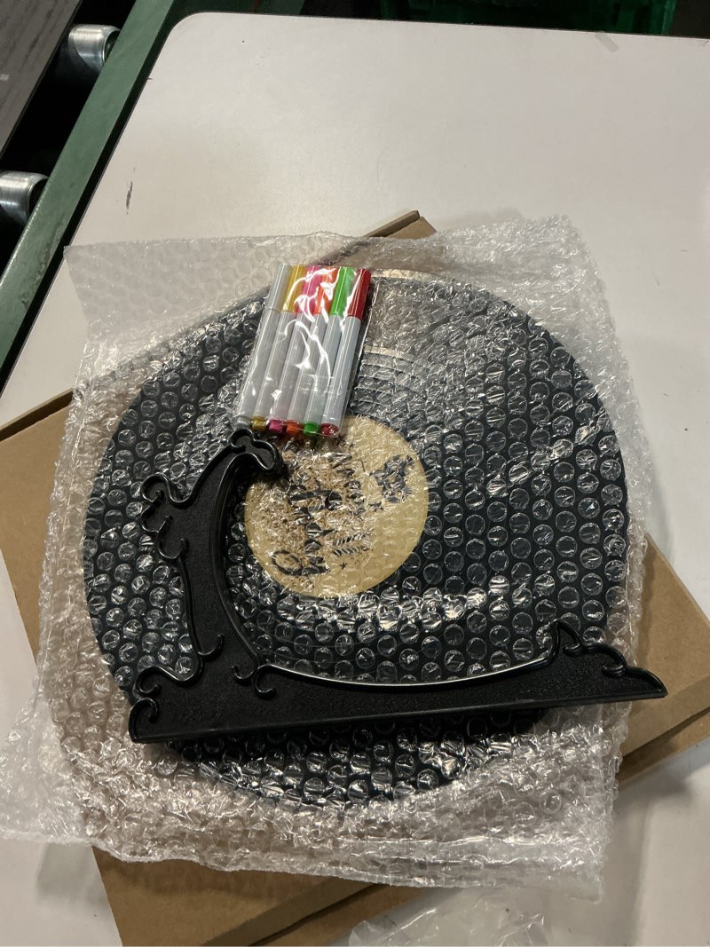 Condition photo showing New/Like New for pwvsayjcj Vinyl Record Birthday Decorations, Happy Birthday Party Favor Sign Poster, Large Guest Book 11.6" x 11.6"